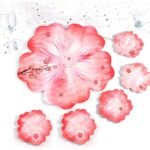 1piece13inch flower tray4.5 5pieces coaster 6piece of set min qty 12pcs..NRE.