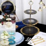 cake stand 3pcs set mould .25cm.19cm..14cm ..sro - Image 3