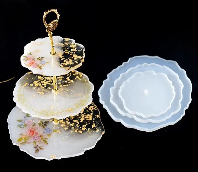 3cacb cake stand 3pcs set mould .25cm.19cm..14cm ..sro - Image 1