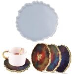 4inch new agated coaster mould 10cm 7mm depth ..st