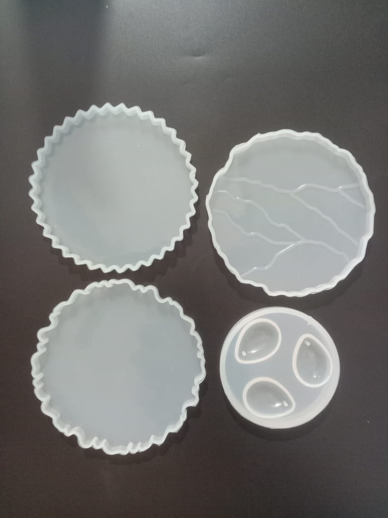 4inch..3pcs.. 4inch 3pcs coaster,1pcs dropper mould 10cm 7mm depth min qty 12pcs..JT. - Image 1