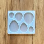 6 cavity Drop mould 10.8x9cm 6mm depth min qty .12pcs..UN.