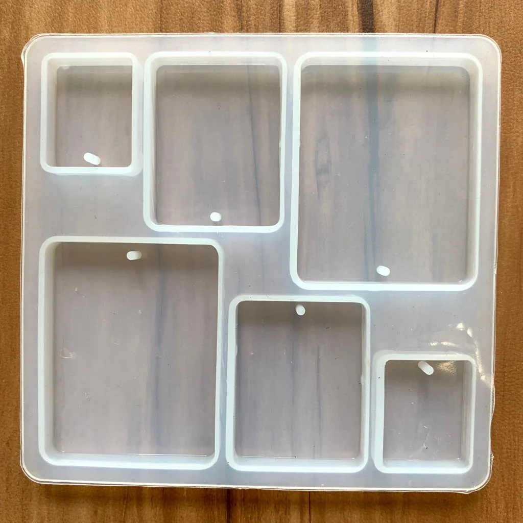 6 cavity Rectangle mould 1 6 cavity Rectangle mould 10.8x10.2cm 6mm depth min qty 12pcs..UN. - Image 1