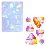 6 cavity triangle mould 10.8x7.7cm 6 mm depth min qty 12pcs..UN. - Image 2