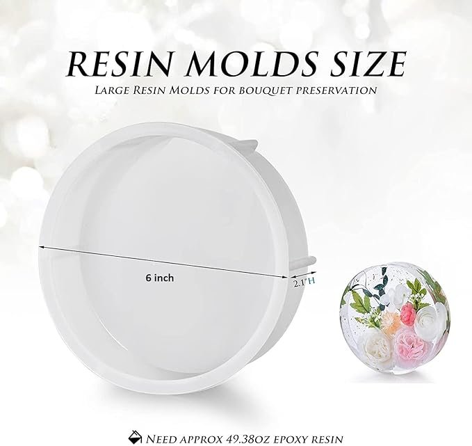 6inc22 6inch round shape wedding mould min qty 12pcs ..sto.. - Image 1