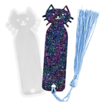 Cat bookmark mould 10x4cm 3mm depth min qty 12pcs..SA.