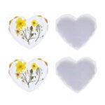 Diamond Heart silicone mould 3inch 10mm depth min qty 12pcs..US.