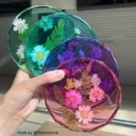 Diamond round coaster 5inch Min.qty 12pcs..po.
