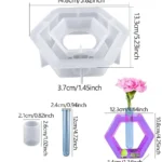 Hexagon planter mould with tube 14x14cm 40mm Depth min qty 12pcs..seo.