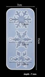 SNOW FLAKES MOULD MIN QTY 12PCS..TE. - Image 3