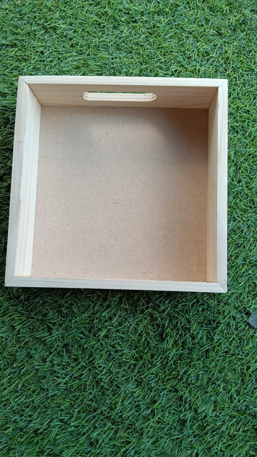 WhatsApp Image 2024-10-14 at 15.32.19_6658379a Mdf base wooden tray size 8x8x2 - Image 1