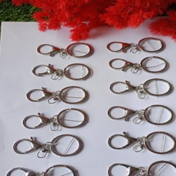 Bluster Keychain Ring Silver Sos /Min.Qty-12 Pcs
