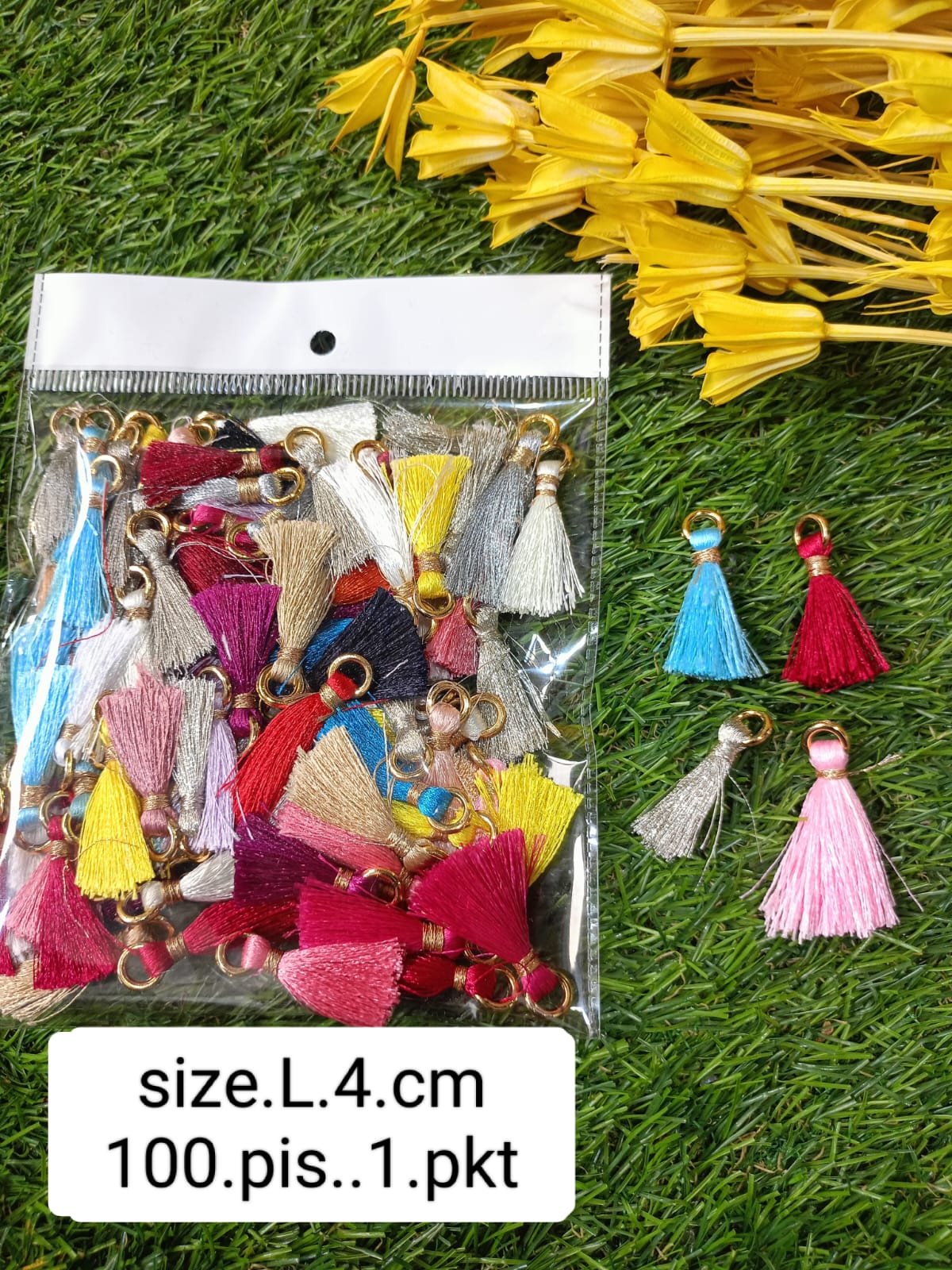 WhatsApp Image 2024-10-16 at 12.53.30 PM mix colour Tassle/ 120 Pcs Pkt - Image 1
