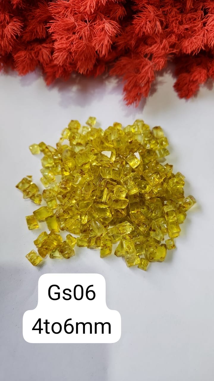 WhatsApp Image 2024-10-19 at 3.08.46 PM (1) GLASS STONE YELLOW 4 to 6mm QTY- MIN 5KG - Image 1