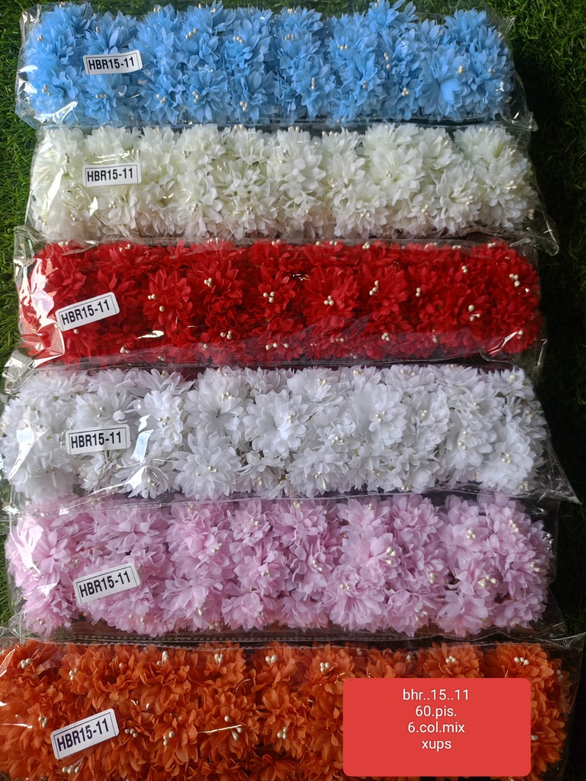 WhatsApp Image 2024-10-19 at 5.19.56 PM (1) ARTIFICIAL FLOWERS 6.colr.mix 60.pis Qty-1 pkt - Image 1