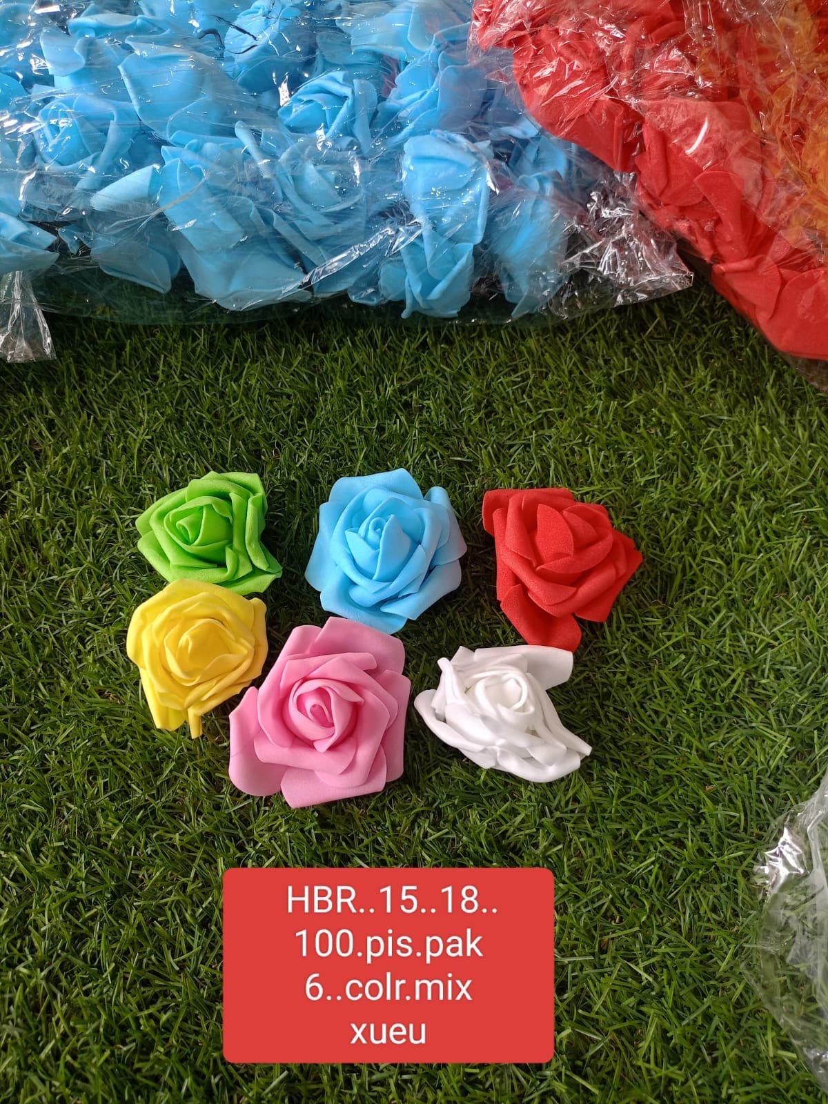 WhatsApp Image 2024-10-19 at 5.20.00 PM ARTIFICIAL FLOWERS 6.colr.mix 100.pis Qty-1 pkt - Image 1