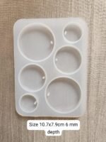 6 cavity round mould 10.7x7.9cm 6mm depth Min qty 12pcs..UN.