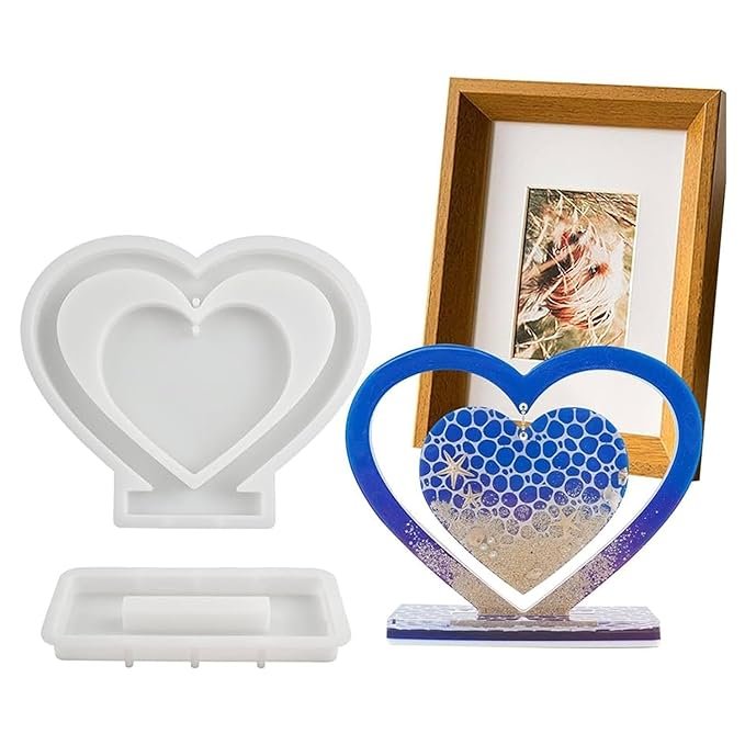 center heart with stand mould 3 Center heart with stand mould 9inch 15mm depth min qty.12pcs.SUE. - Image 1
