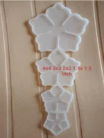 4 in One flower mould  4x4 3x3 2x2 1.5x1.5 inch Min qty 12pcs..TO.