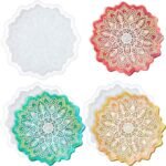 4.5inch mandala coaster mould 12x12cm.6mm depth ...ue - Image 3
