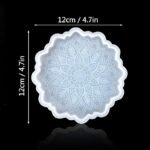 4.5inch mandala coaster mould 12x12cm.6mm depth ...ue - Image 2