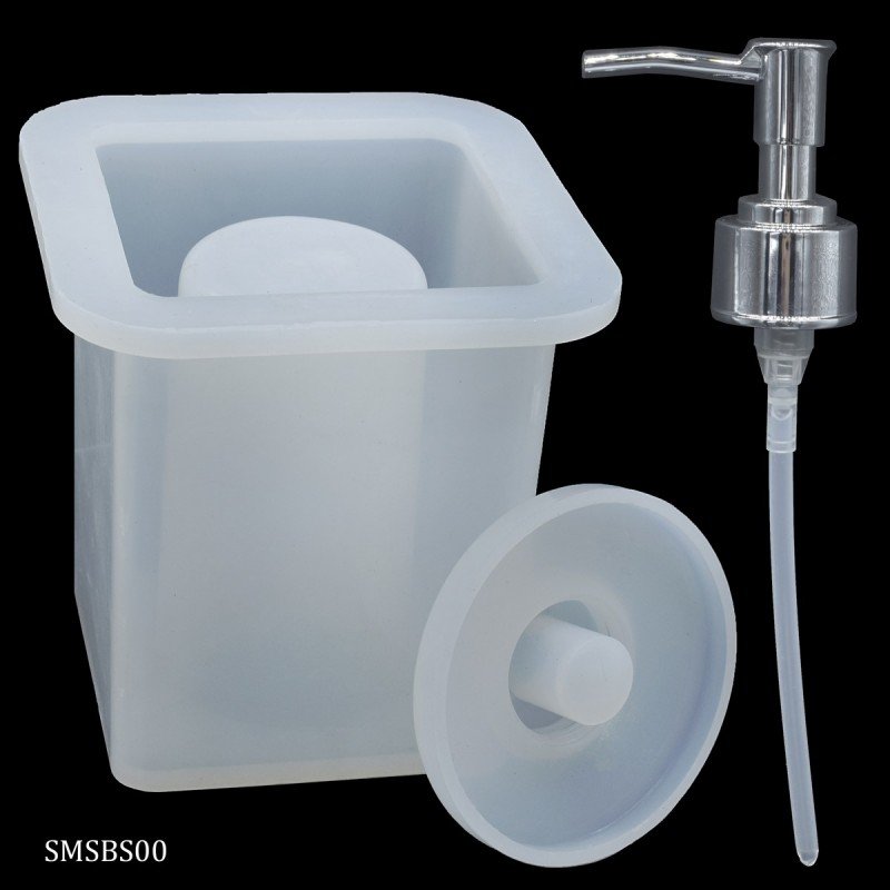 pamp1 square dispenser bottle mould without pump 10x8cm 10cm depth ..upo - Image 1