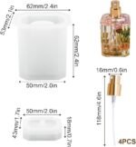 square dispenser bottle mould without pump 10x8cm 10cm depth ..upo - Image 4