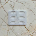 6 cavity oval rakhi mould Min qty 12pcs..PO.