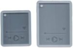 Spotify music mould 2pcs  sat big=6x8cm 5mm depth small=5x6cm 5mm depth min qty 12pcs..ue.