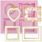 Pink 4 cavity mould size-12*10.5cm 129 grm
