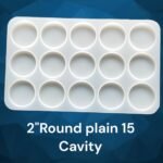 15 cavity 2inch Plain Round mould min qty 12pcs.