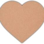 MDF3inch heart shape 144pcs pack on order 3.5mm
