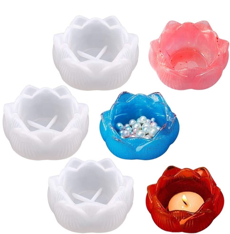 Version 1.0.0 Flower lotus new tea light candle holder QTY-min 12 pcs - Image 1