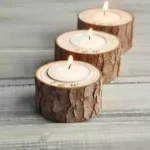 Wodden tealight QTY-min 12 pcs