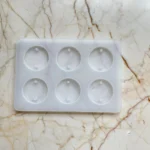 6 cavity Round Rakhi Mould min qty 12pcs..PO.