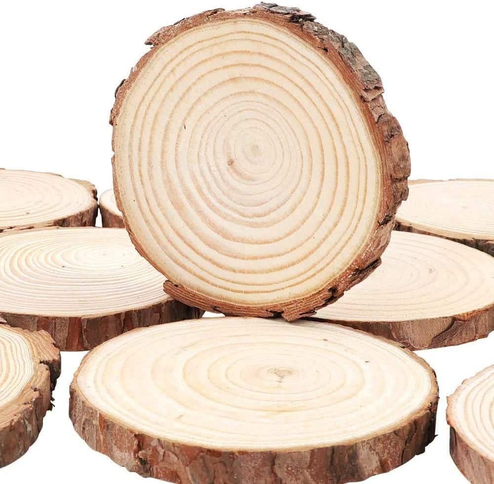 Version 1.0.0 Wodden slices size-20cm QTY-min 12 pcs shape round - Image 1