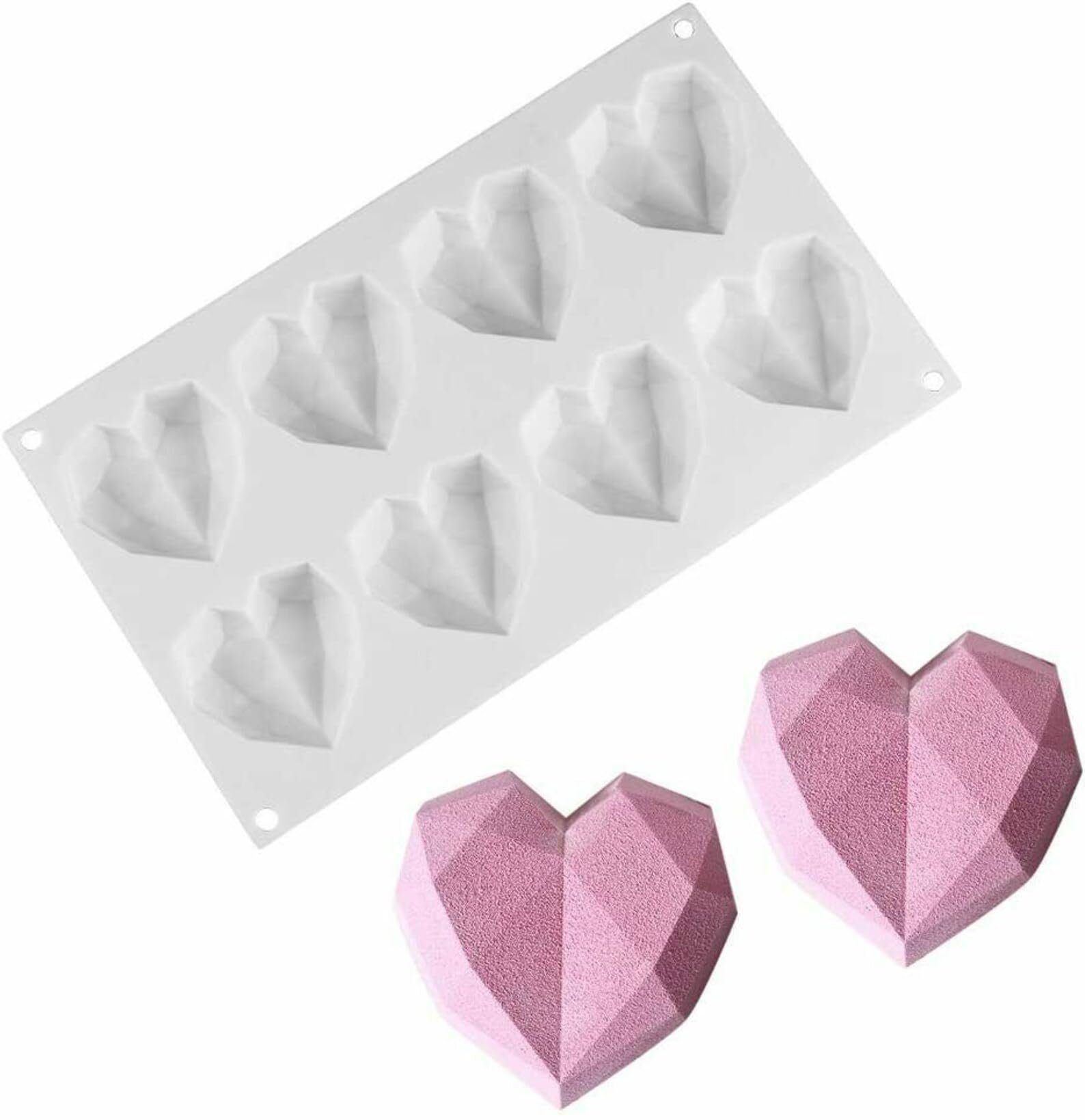 Version 1.0.0 HBR35A-2 8 cavity Heart mould min qty 12pcs - Image 1