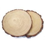 Wodden slices size-27cm QTY-min 12pcs shape round