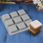 HBR35A-6 9 cavity square soap Mould min qty 12pcs