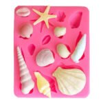 Pink sea shell mould size-10*12cm 145 grm