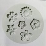 White 5 cavity flower size-8*1 QTY- min 12 pcs
