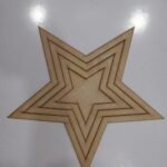 MDF 12inch 2mm thick 12mm .v. Frame star  shape