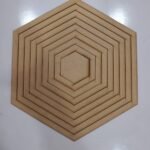 MDF 12inch 2mm thick 12mm .v. Frame Hexagon  shape