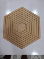 MDF 12inch 2mm thick 12mm .v. Frame Hexagon  shape