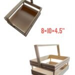 Wooden tray with handle size-8*10*4.5 QTY-min 12 pcs