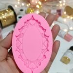 Pink mirror frame mould size-5.5*6.3  34 grm