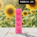 Pink 4 cavity flower mould size-12*3.5cm36 grm