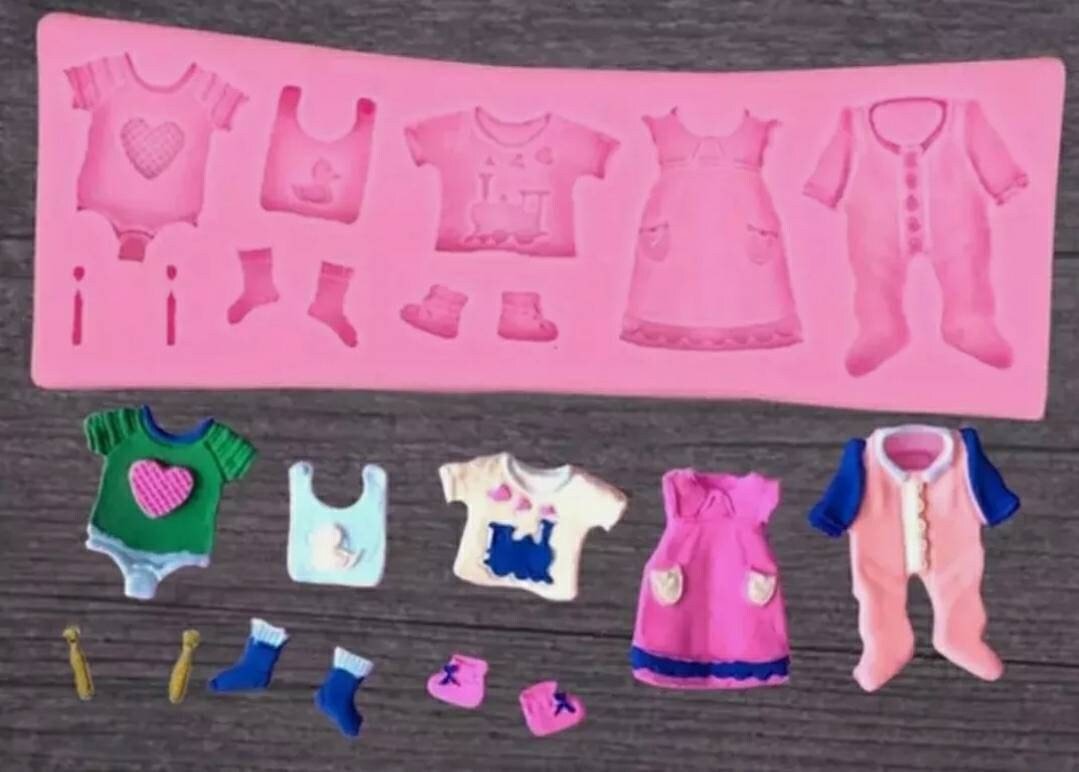 il_fullxfull.2658800269_g3wg 11 Cavity baby shirt mould size-17*6cm 68 grm - Image 1