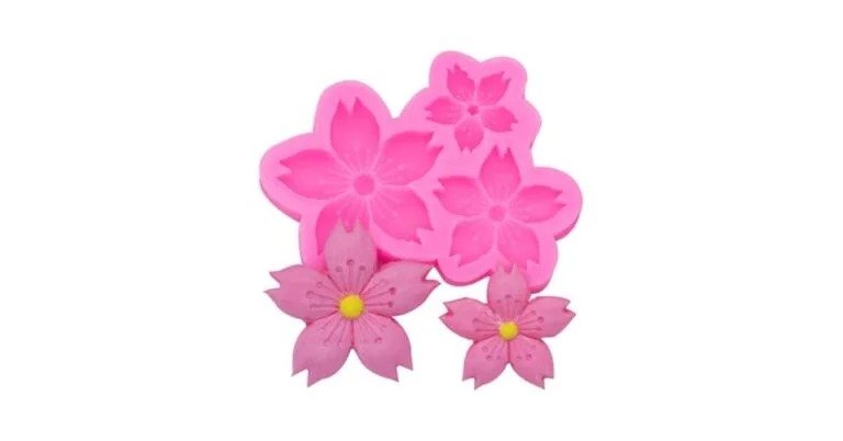 image - 2026-03-28T154906.394 3 Cavity pink flower mould size-1*7.5cm QTY-min 12 pcs - Image 1