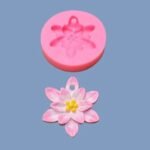 Pink single flower mould size-7.5*1.7